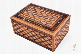 Thuya Wood Magnifique boîte à bijoux en bois de thuya 