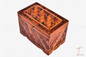 Thuya Wood grande boîte à bijoux en racine de thuya 