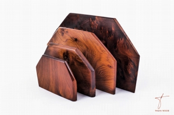Thuya Wood  Thuya Wood Letter Rack - Letter Holder 