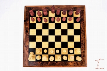 Thuya Wood Jeu d'échecs en thuya 