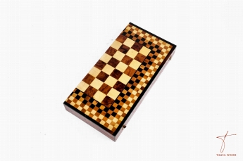 Thuya Wood Thuya Wood Backgammon and Chess Set