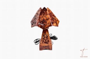 Thuya Wood Thuya burl moucharabieh inspired light fixture