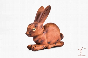 Thuya Wood Lapin statuette en bois de thuya