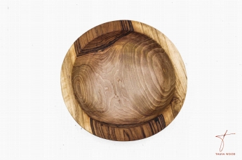 Thuya Wood Assiette en bois de noyer 