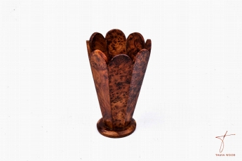 Thuya Wood vase à fleurs en loupe de thuya 