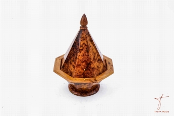 Thuya Wood Bonbonnière en loupe de thuya 