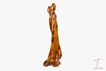 Thuya Wood Éternelle Embrassade : Sculpture en Tronc de Thuya Symbole d'Amour