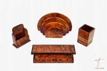 Thuya Wood Ensemble de Bureau en Thuya - Nature et Raffinement