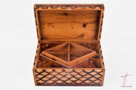Magnifique boîte à bijoux en bois de thuya 