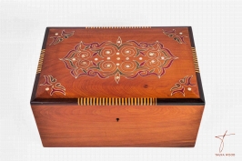 Boîte de rangement décorative en racine de thuya 
