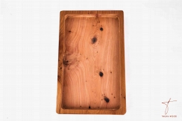 set de 2 plateaux en bois de thuya 