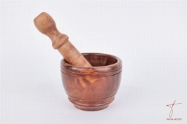 Mortier et Pilon artisanal en bois de thuya 
