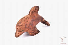 Thuya Wood Dolphin Figurine