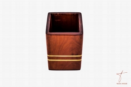 Porte stylos artisanal en bois de thuya 