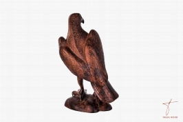 aigle figurine en bois de thuya 