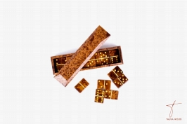 Thuya Burl and Citronnier Domino Set