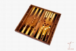 Jeu de backgammon et d'échecs en bois de thuya 