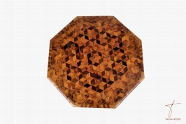 Octagonal table in thuya marquetry 