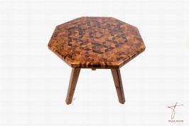 Octagonal table in thuya marquetry 