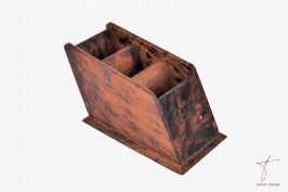 Porte stylos fabriqué en loupe de thuya