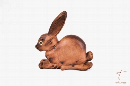 Lapin statuette en bois de thuya