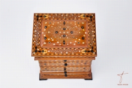 Handcrafted Six-Drawer Thuya Wood Cabinet