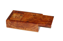 Thuya Wood Dominoes game box