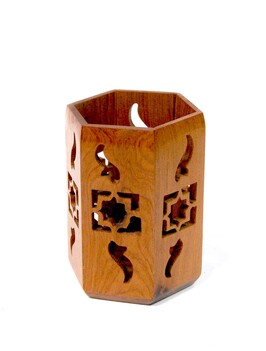 Thuya Wood Pen holder moucharabieh.