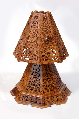 Thuya Wood Moucharabieh night light